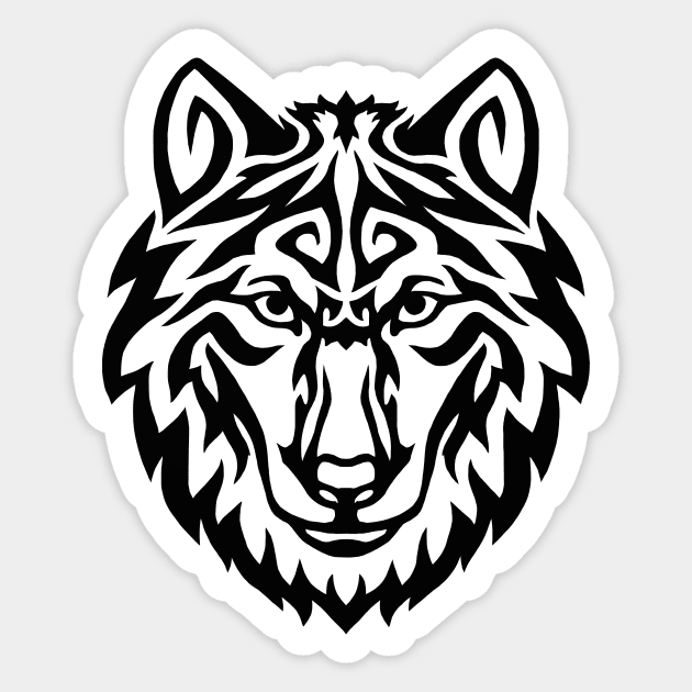 Alphawolf Tribal Sticker by Hareguizer